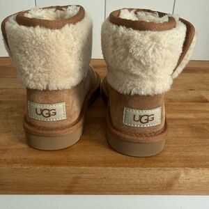 UGG Brown and Cream Shearling Boots